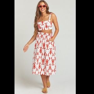 🦞🤍🦀 SHOW ME YOUR MUMU DOTTIE CROP TOP IN LOW COUNTRY LOBSTER 🦞🤍🦀